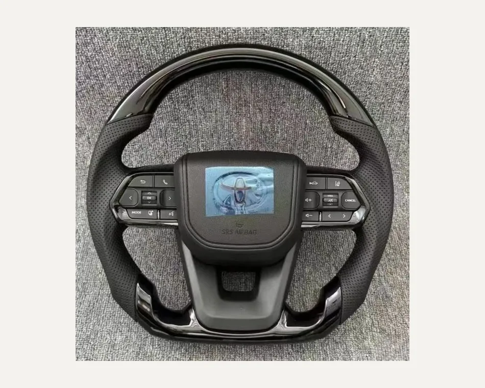 Toyota Piano Black Carbon Fiber Steering Wheel | TORVANE Toyota Piano Black Carbon Fiber Steering Wheel — Custom Steering Wheel