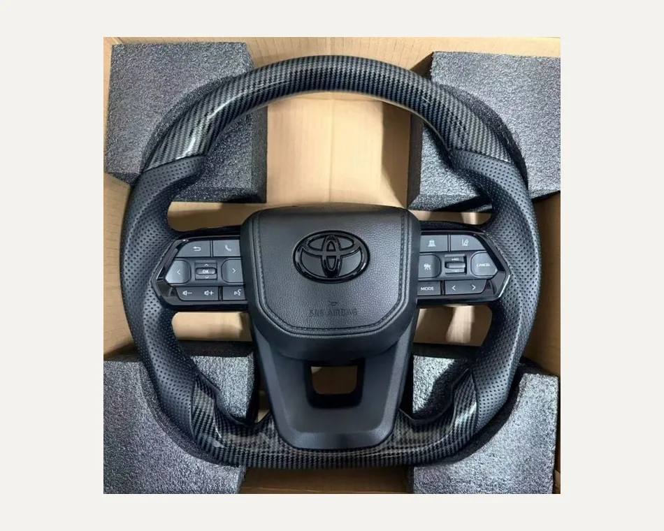 Toyota LC300 Gloss Carbon Fiber Wheel — Custom Steering Wheel